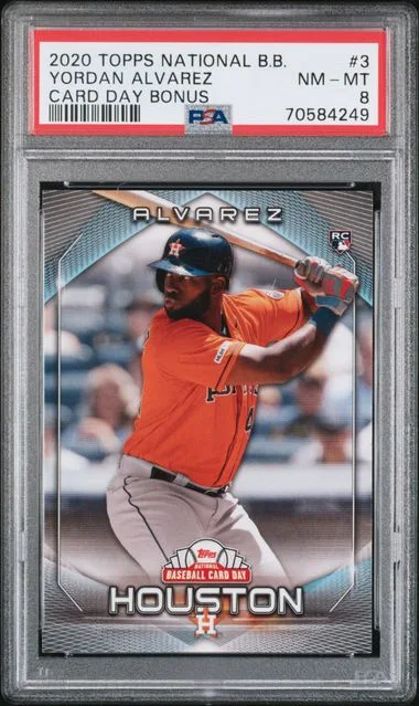 2020 Topps Yordan Alvarez National Baseball Card Day Bonus #NTCDG-3 card image