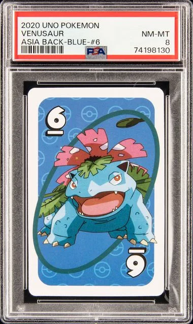 2020 Uno Pokemon Blue Venusaur, Asia Back #6 card image