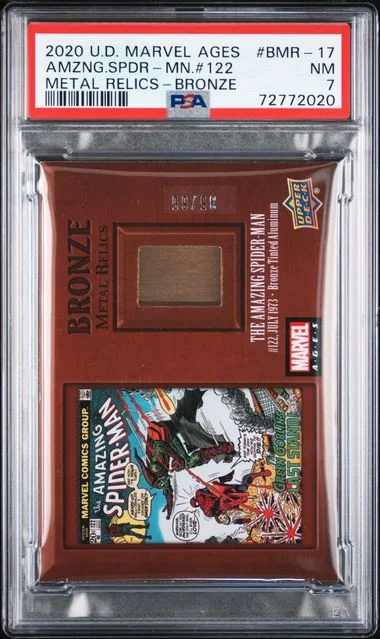 2020 Upper Deck Amazing Spider-Man #122 Marvel Ages Metal Relics Bronze #BMR-17 card image