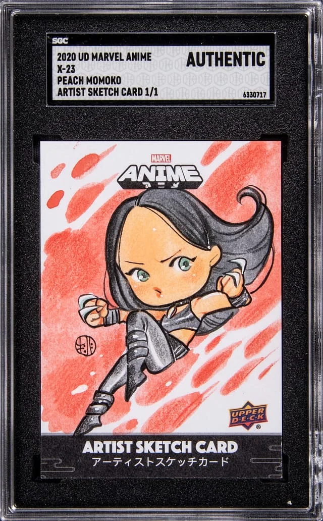 2020 Upper Deck Artist Sketch Card Peach Momoko Marvel Anime #X-23 card image