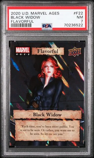 2020 Upper Deck Black Widow Marvel Ages Flavorful #F22 card image