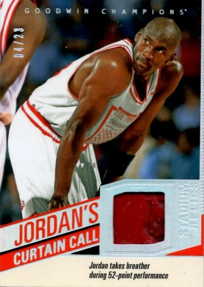 2020 Upper Deck Goodwin Champions Michael Jordan Jordan's Curtain Call Relics #MJ-4 card image