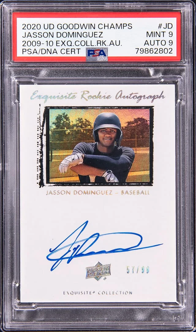 2020 Upper Deck Jasson Dominguez Goodwin Champs 2009-10 Exquisite Collection Autograph #JD card image