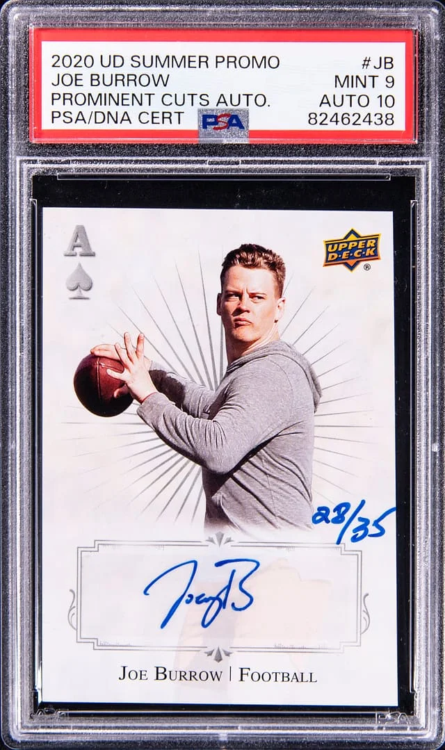 2020 Upper Deck Joe Burrow Summer Promo Prominent Cuts Autographs #PCA-JB card image