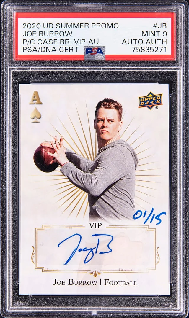 2020 Upper Deck Joe Burrow Summer Promo Prominent Cuts Case Breaker VIP Autograph #VIPA-JB card image