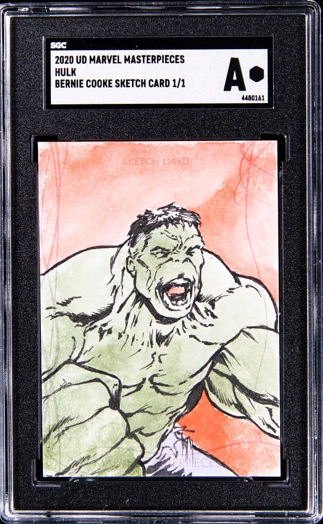2020 Upper Deck Marvel Masterpieces Bernie Cooke Sketch Hulk #no-number card image
