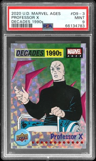2020 Upper Deck Professor X Marvel Ages Decades 1990s #D9-3 card image