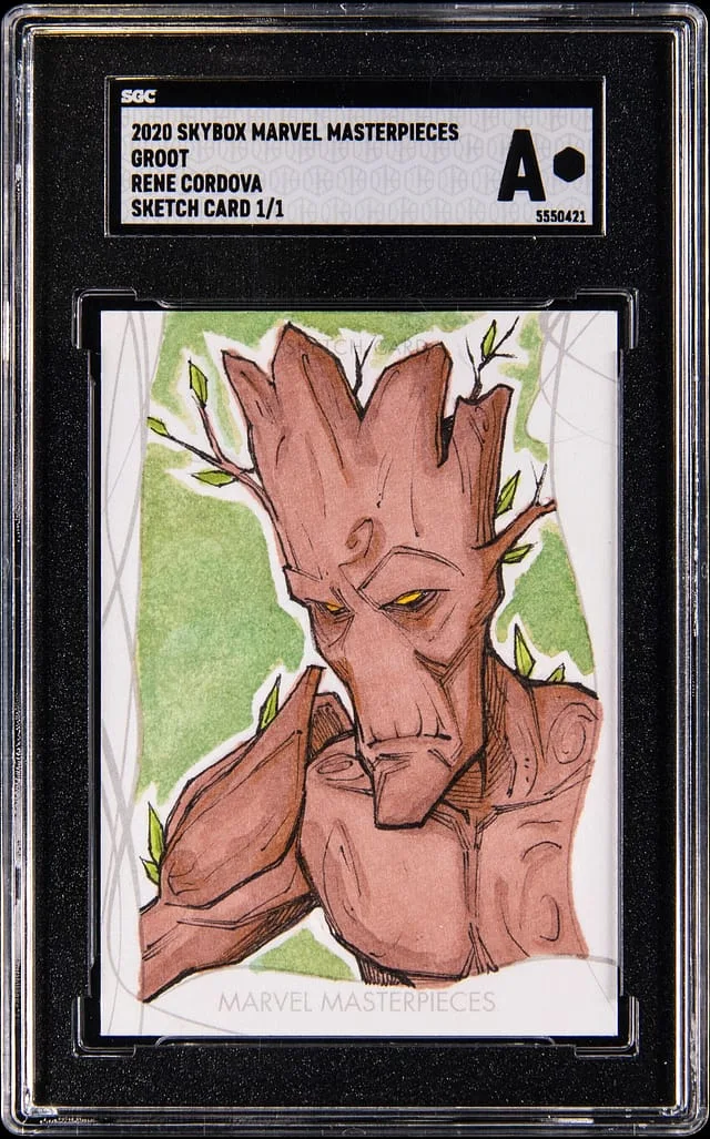 2020 Upper Deck Skybox Marvel Masterpieces Sketch Card Groot #no-number card image