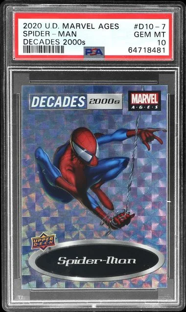 2020 Upper Deck Spider-Man Marvel Ages Decades 2000s #D10-7 card image