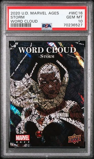 2020 Upper Deck Storm Marvel Ages Word Cloud #Wc16 card image
