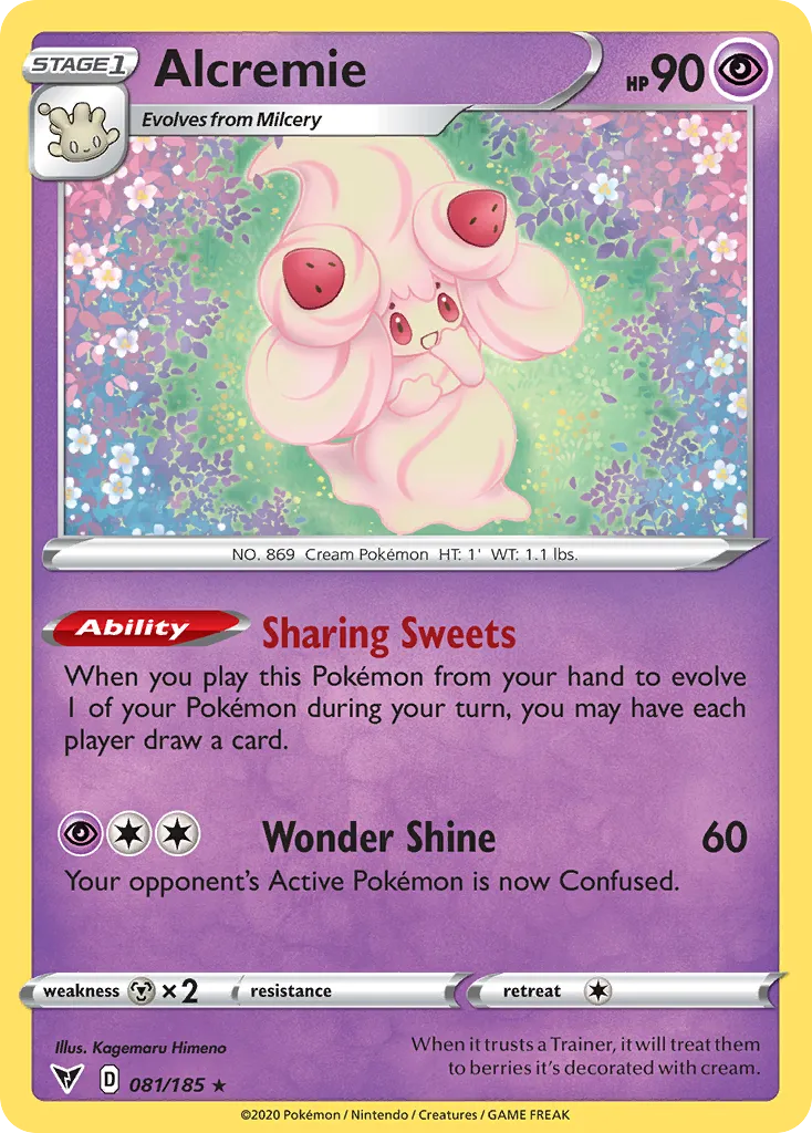 2020 Vivid Voltage Alcremie #081/185 Rare card image