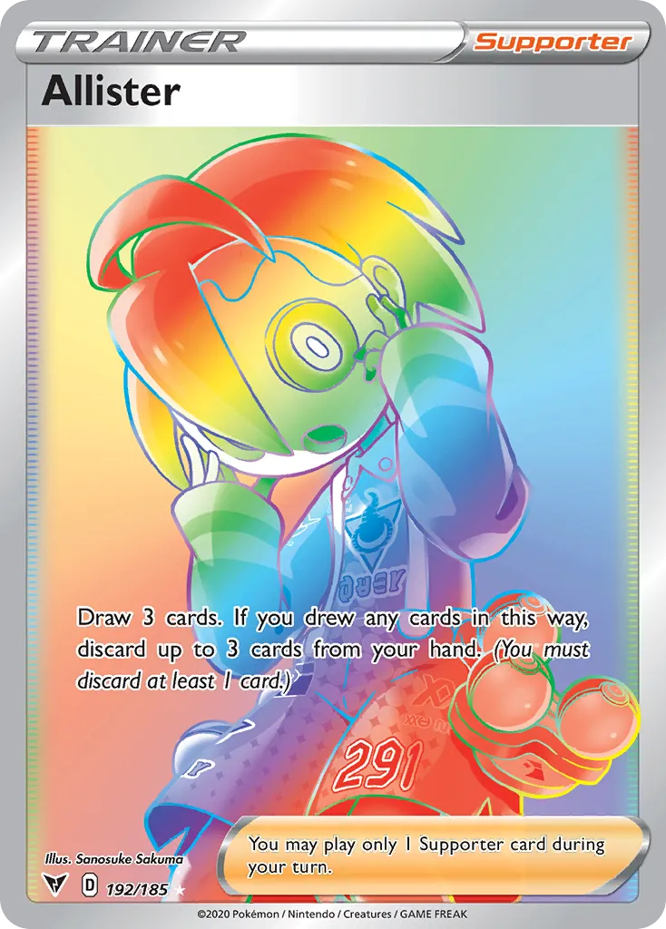 2020 Vivid Voltage Allister #179/185 Rare Ultra card image