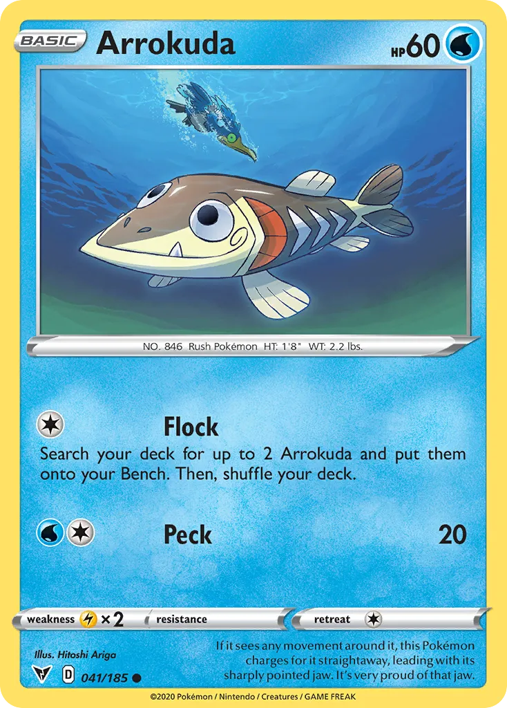 2020 Vivid Voltage Arrokuda Common #041/185 Common card image