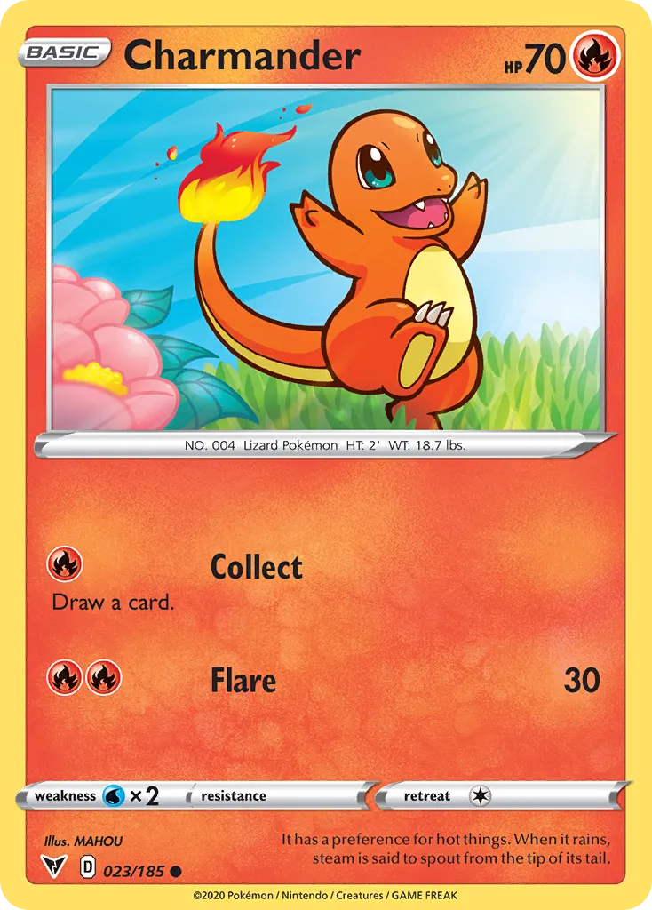 2020 Vivid Voltage Charmander Common #023/185 Common card image