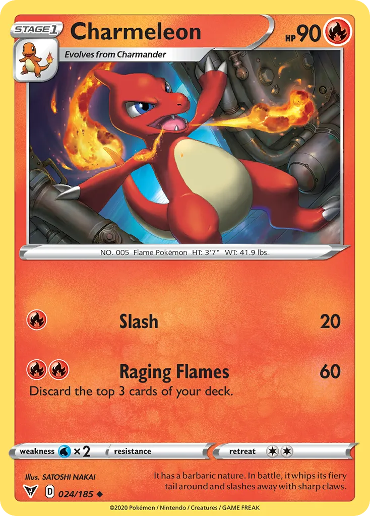 2020 Vivid Voltage Charmeleon Uncommon #024/185 Uncommon card image