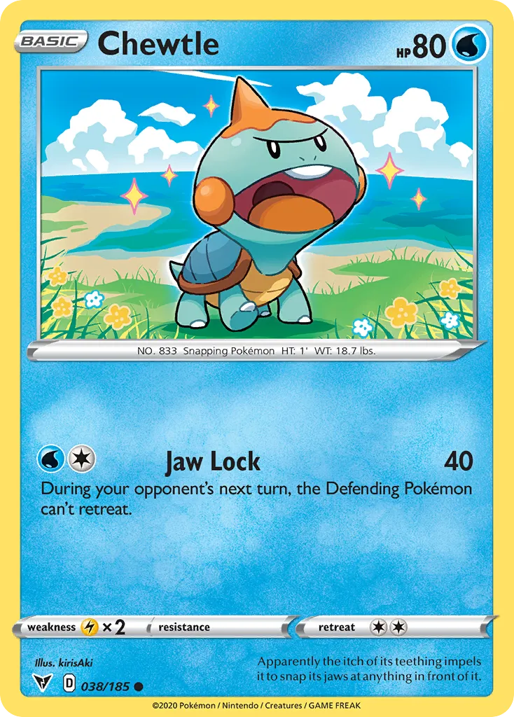 2020 Vivid Voltage Chewtle Common #038/185 Common card image