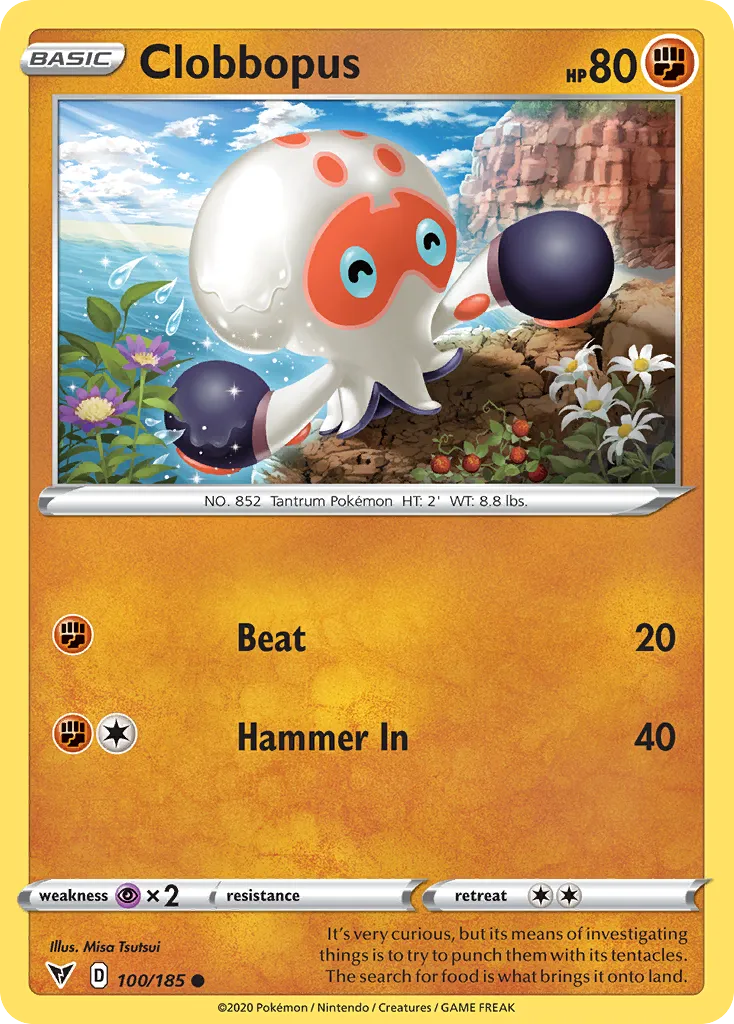 2020 Vivid Voltage Clobbopus Common #100/185 Common card image