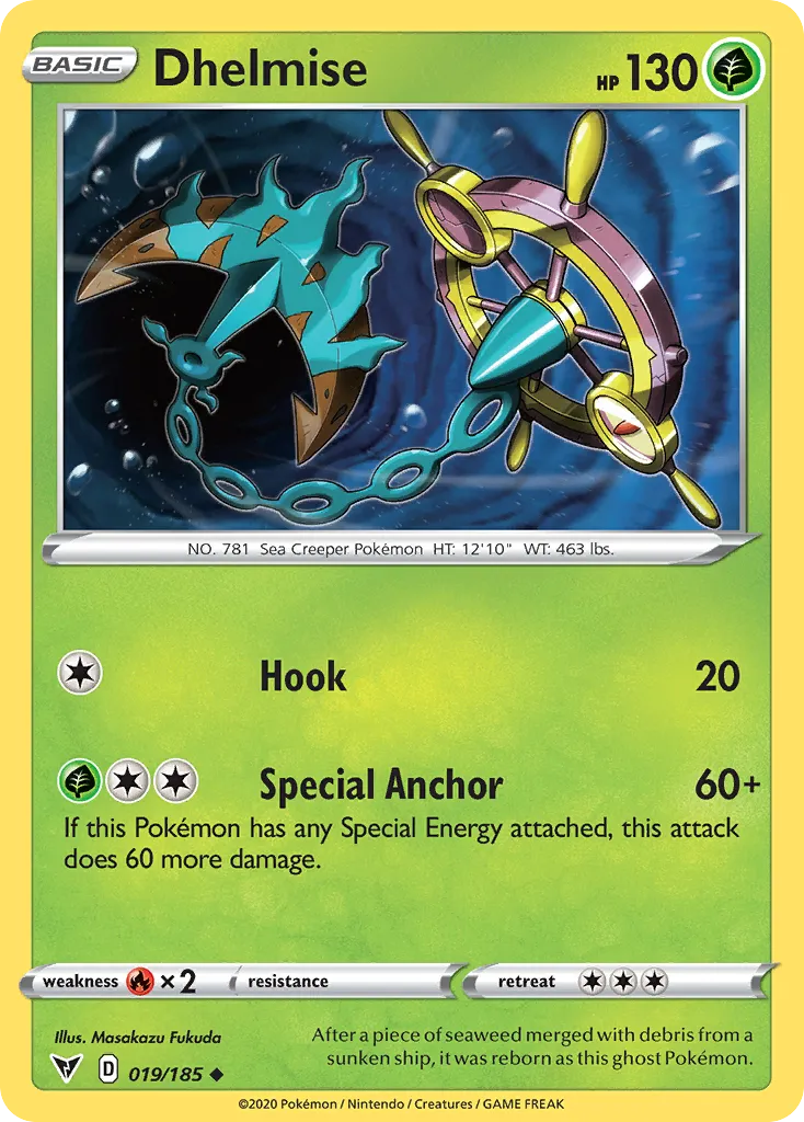 2020 Vivid Voltage Dhelmise Uncommon #019/185 Uncommon card image
