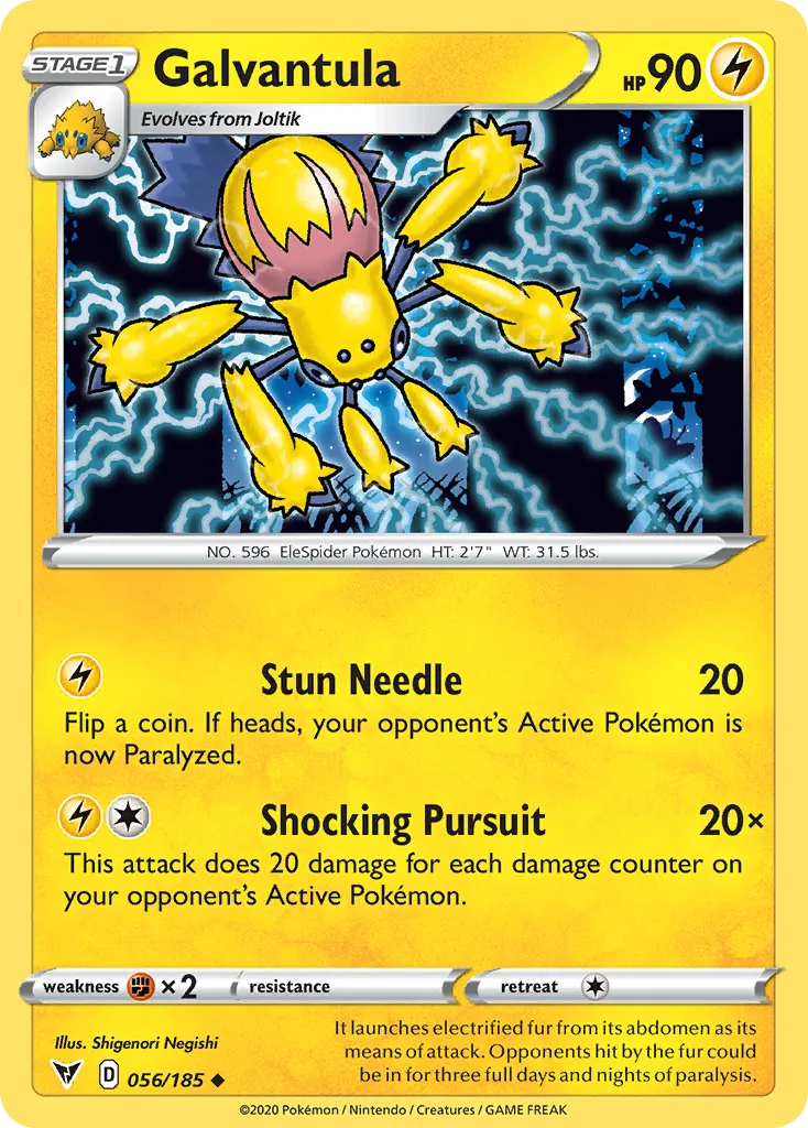 2020 Vivid Voltage Galvantula Uncommon #056/185 Uncommon card image