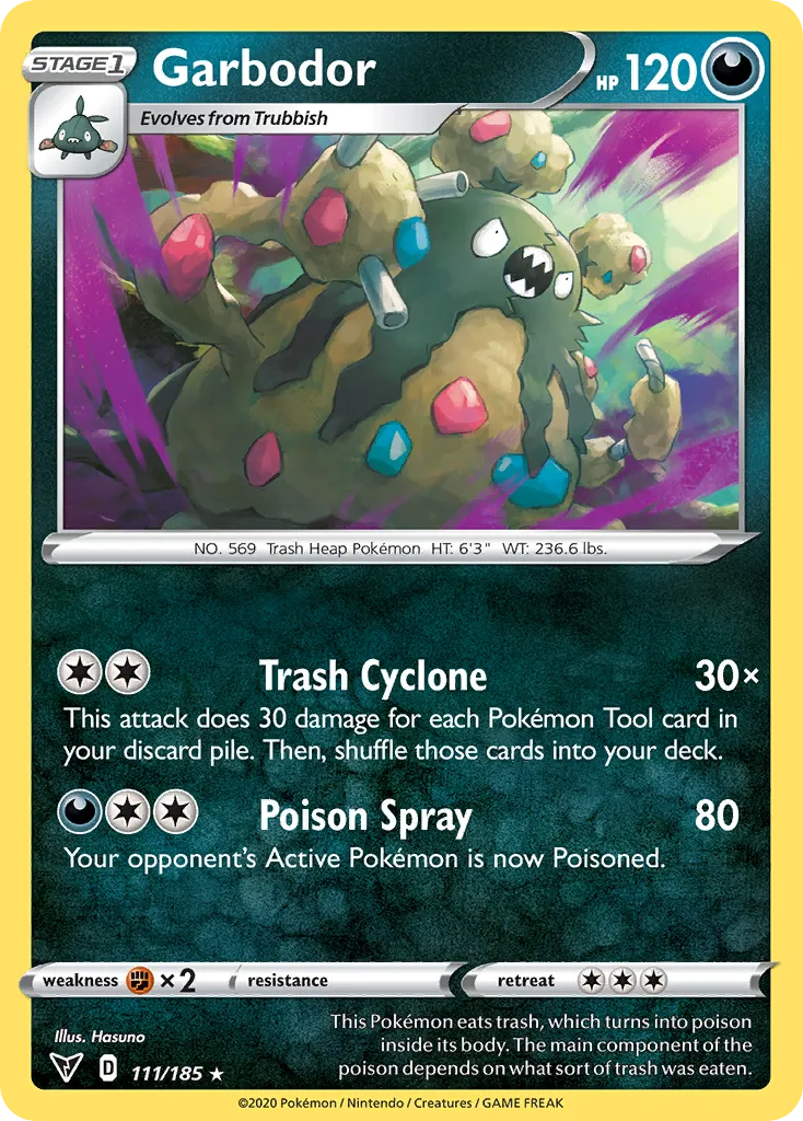 2020 Vivid Voltage Garbodor #111/185 Rare card image