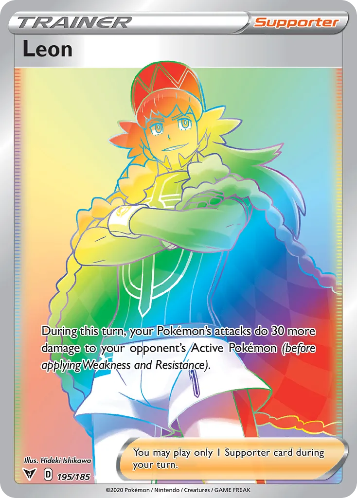2020 Vivid Voltage Leon #182/185 Rare Ultra card image
