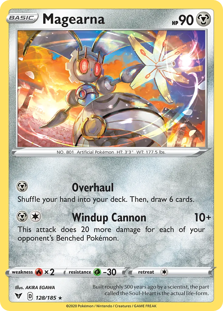 2020 Vivid Voltage Magearna #128/185 Rare Holo card image