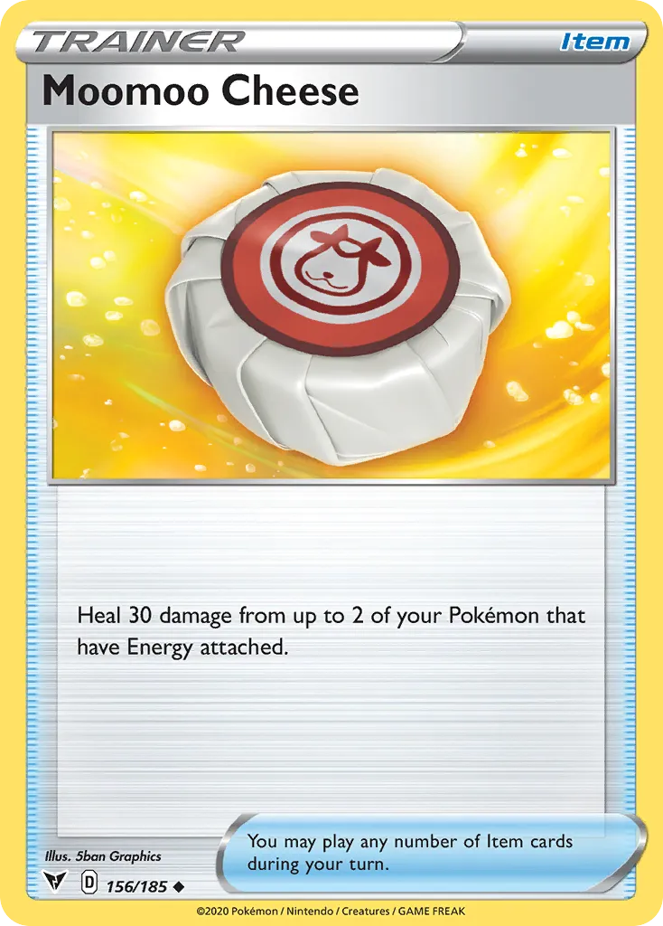 2020 Vivid Voltage Moomoo Cheese #156/185 Uncommon card image