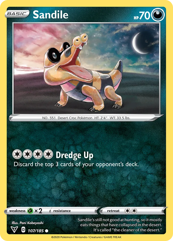 2020 Vivid Voltage Sandile #107/185 Common card image