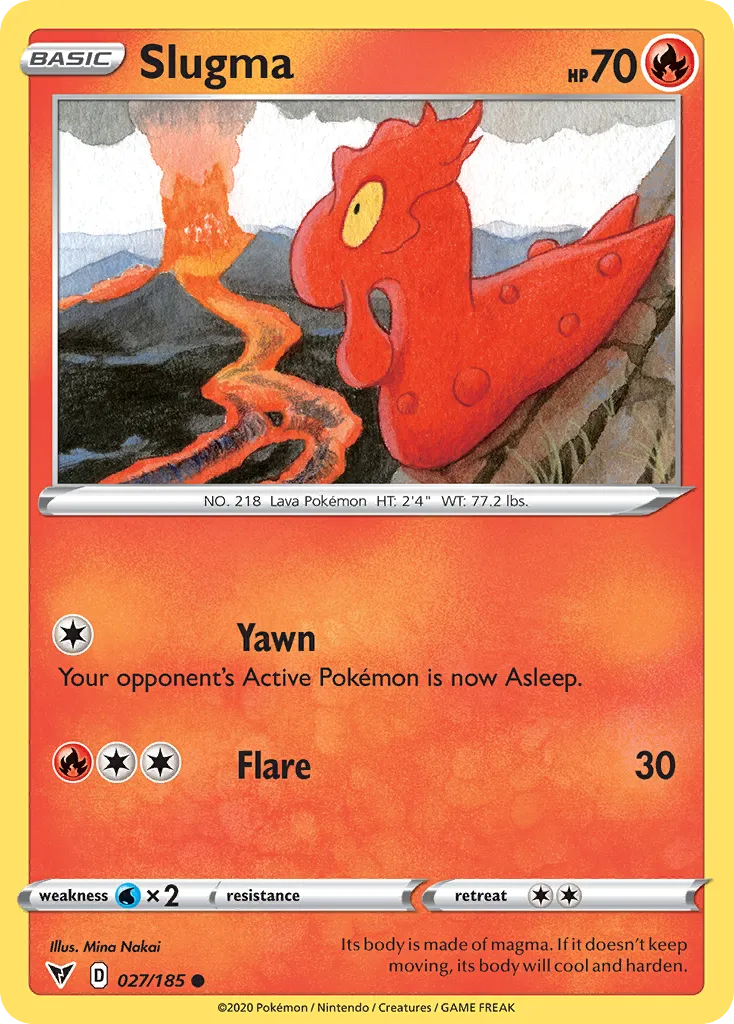 2020 Vivid Voltage Slugma #027/185 Common card image