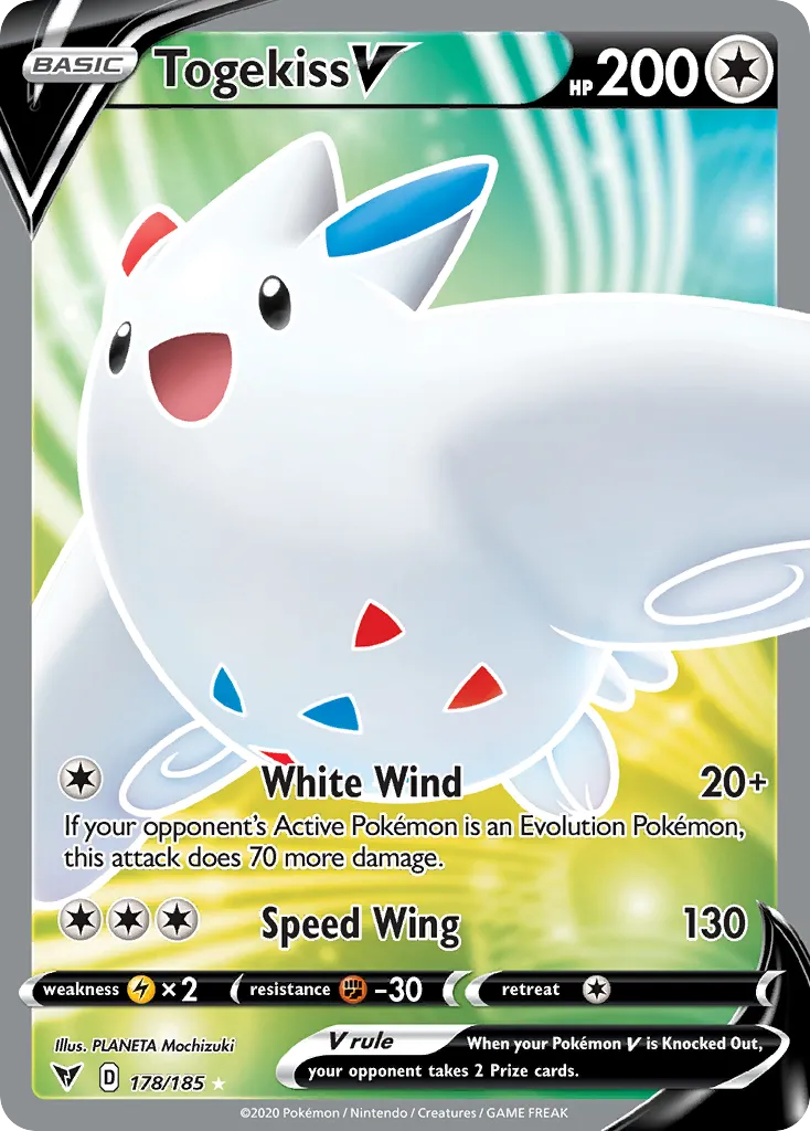 2020 Vivid Voltage Togekiss V #178/185 Rare Ultra card image