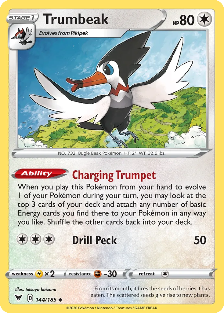 2020 Vivid Voltage Trumbeak #144/185 Uncommon card image