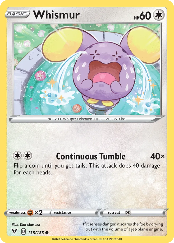 2020 Vivid Voltage Whismur #135/185 Common card image