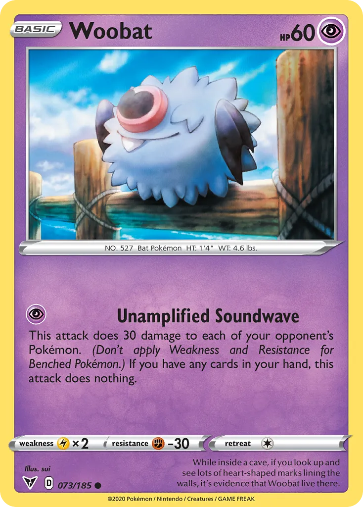 2020 Vivid Voltage Woobat #073/185 Common card image