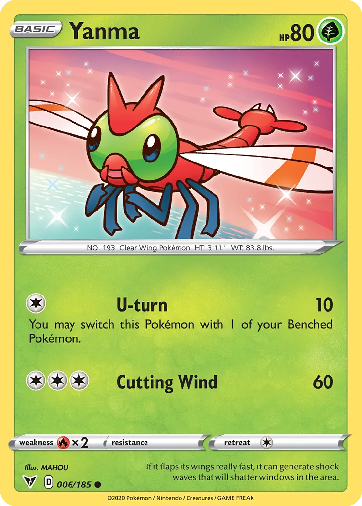 2020 Vivid Voltage Yanma Common #006/185 Common card image