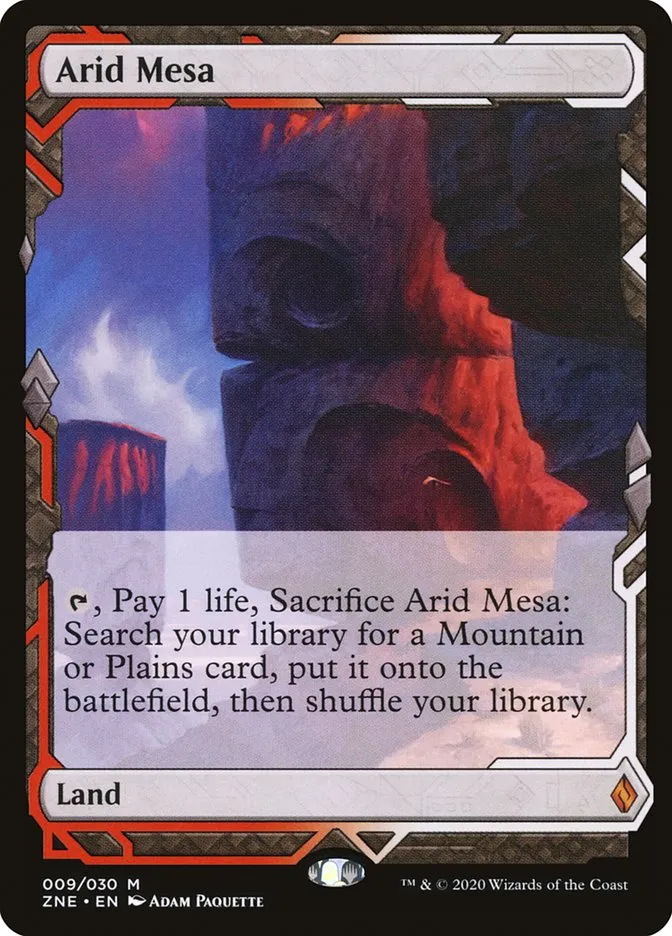 2020 Zendikar Rising Expeditions Arid Mesa mythic #9 unlisted card image