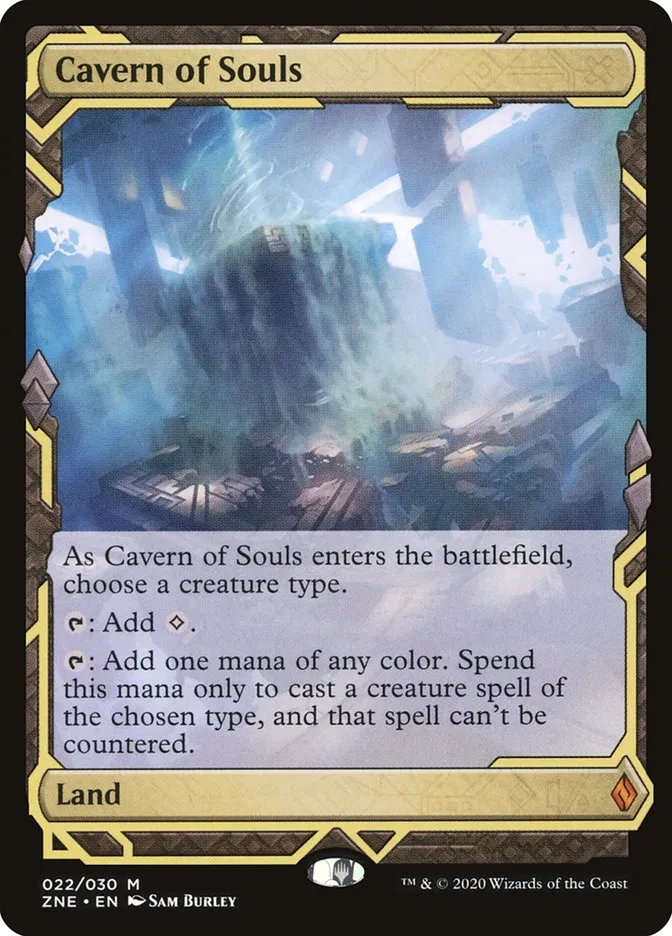 2020 Zendikar Rising Expeditions Cavern of Souls mythic #22 unlisted card image