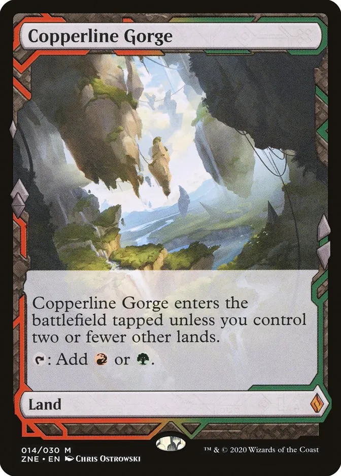 2020 Zendikar Rising Expeditions Copperline Gorge mythic #14 unlisted card image