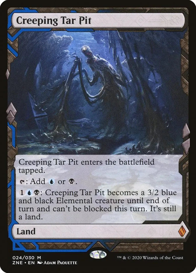 2020 Zendikar Rising Expeditions Creeping Tar Pit mythic #24 unlisted card image