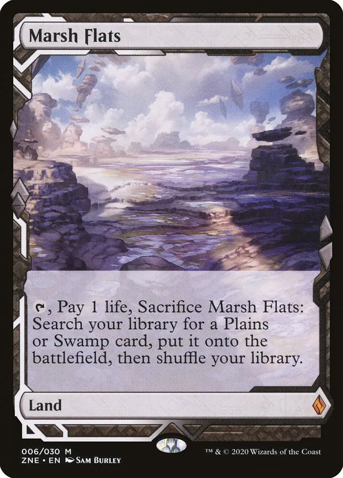 2020 Zendikar Rising Expeditions Marsh Flats mythic #6 unlisted card image