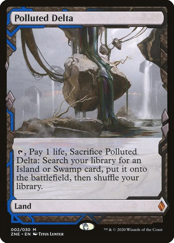 2020 Zendikar Rising Expeditions Polluted Delta mythic #2 unlisted card image