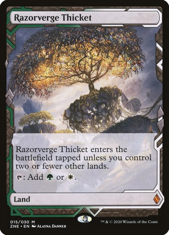 2020 Zendikar Rising Expeditions Razorverge Thicket mythic #15 unlisted card image