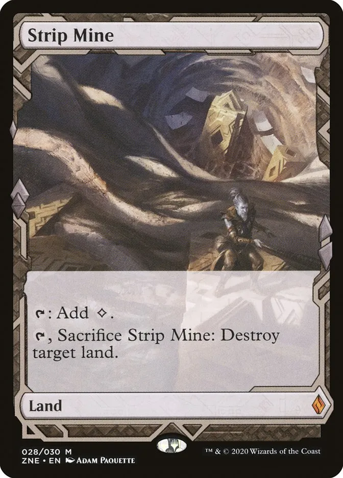 2020 Zendikar Rising Expeditions Strip Mine mythic #28 unlisted card image