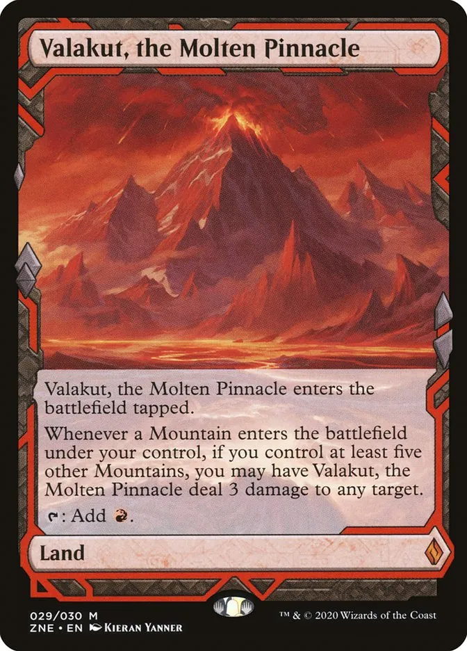 2020 Zendikar Rising Expeditions Valakut, the Molten Pinnacle mythic #29 unlisted card image
