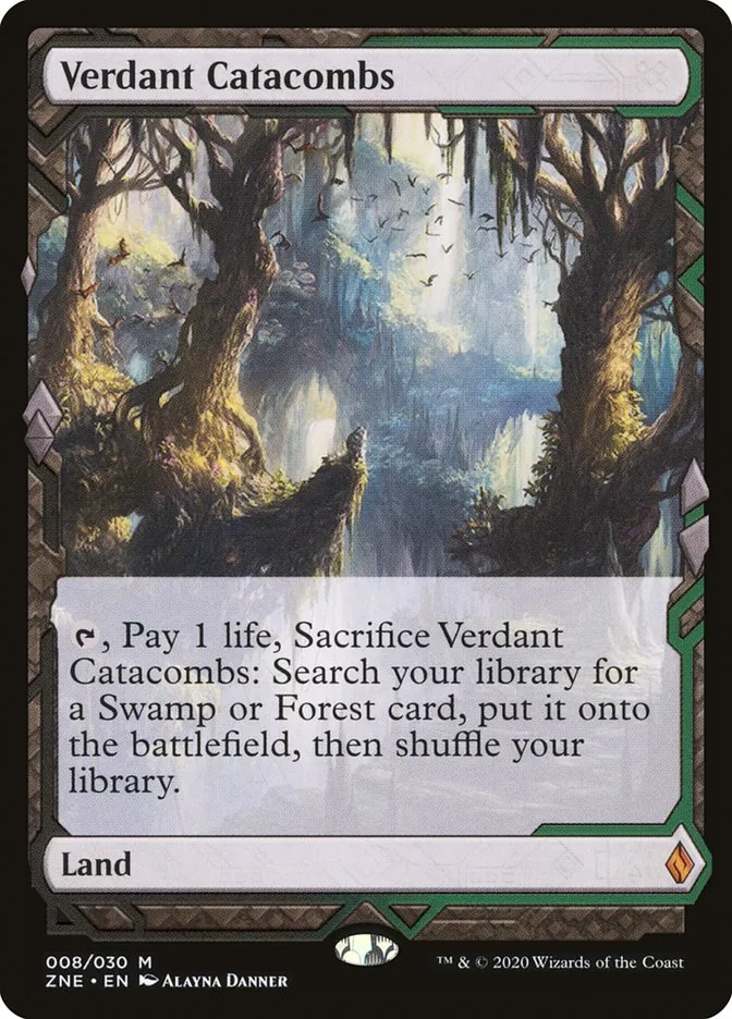2020 Zendikar Rising Expeditions Verdant Catacombs mythic #8 unlisted card image