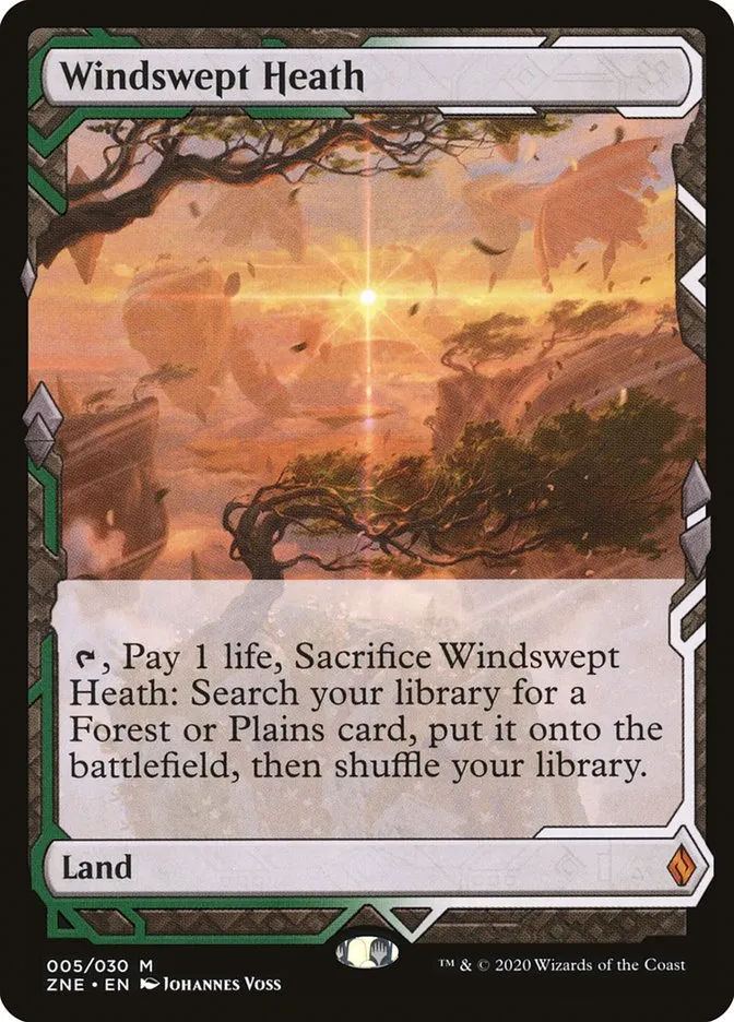2020 Zendikar Rising Expeditions Windswept Heath mythic #5 unlisted card image