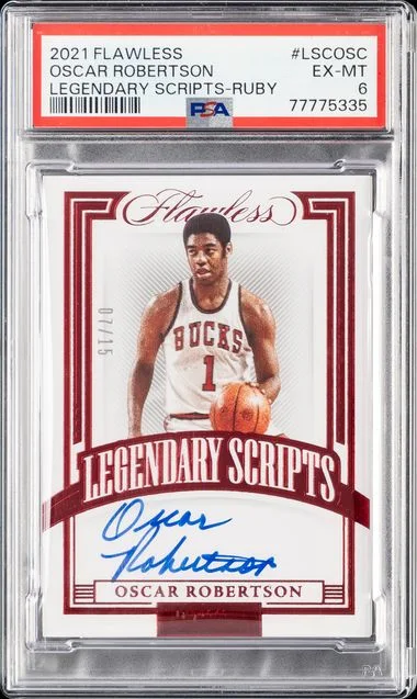 2021 2 Panini Flawless Legendary Scripts Ruby Oscar Robertson #LSC-OSC card image