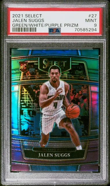 2021 2 Panini Select Green/White/Purple Prizm Jalen Suggs #27 card image