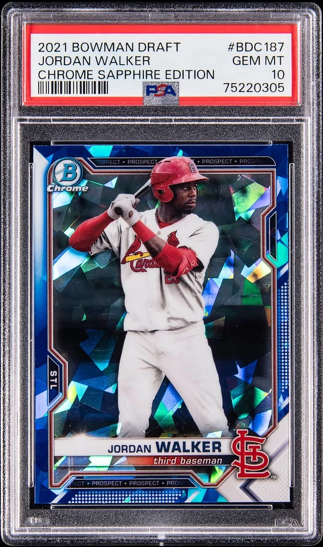 2021-22 Bowman Draft Jordan Walker Chrome Sapphire Edition #BDC-187 card image