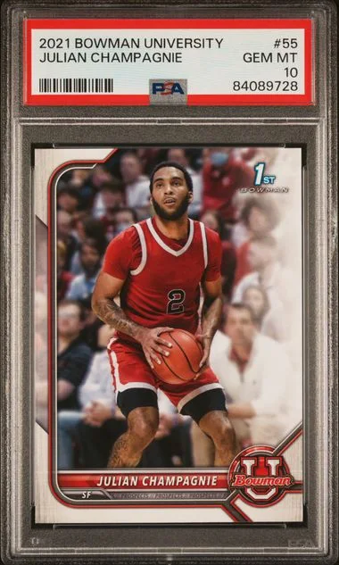 2021-22 Bowman University Julian Champagnie #55 card image
