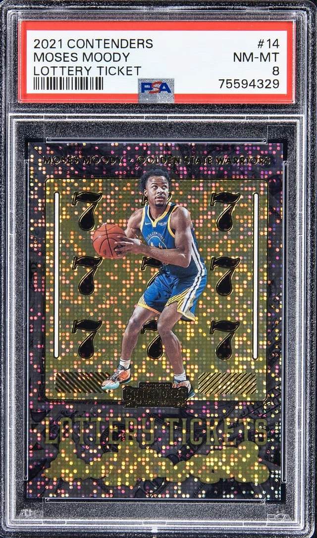 2021-22 Contenders Moses Moody Lottery Ticket #14 card image